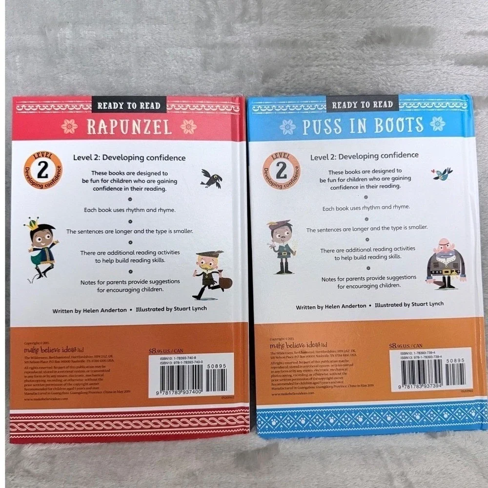 Ready to Read Level 2 Books Rapunzel and Puss in Boots Set Childrens‎